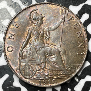 1910 Great Britain 1 Penny Lot#D7448 High Grade! Beautiful!