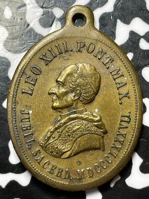 1887 Vatican City Pope Leo XIII Medalet Lot#D7351 25x35mm