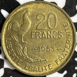 1953 France 20 Francs Lot#D8196 High Grade! Beautiful!