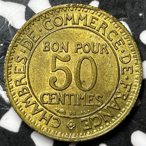 1927 France 50 Centimes Lot#D7342 High Grade! Beautiful!
