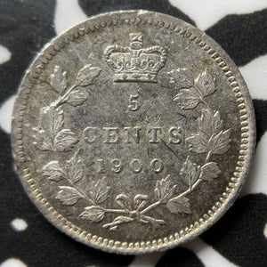 1900 Canada 5 Cents Lot#JM6992 Silver! Beautiful Detail, Obverse Hits. Round '0'
