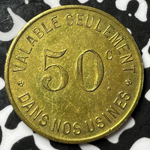 (1920) France Boulogne-Billancourt 50 Centimes Notgeld Token Lot#D6942