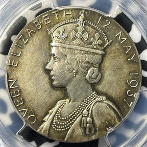 1937 G.B. George VI Coronation Medal PCGS SP62 Lot#G7097 Silver! Eimer-2046b