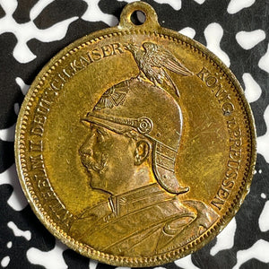 1910 Germany Prussia Wilhelm II Veterans Appeal Medal Lot#D6913 33mm