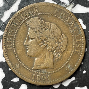 1891-A France 10 Centimes Lot#D8365