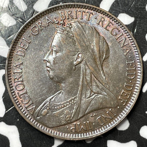 1901 Great Britain 1/2 Penny Half Penny Lot#D7447 High Grade! Beautiful!