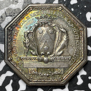 1779 France Rouen Jeton Lot#JM6867 Silver! 34mm
