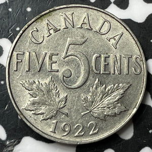 1922 Canada 5 Cents Lot#D7681 Nice!