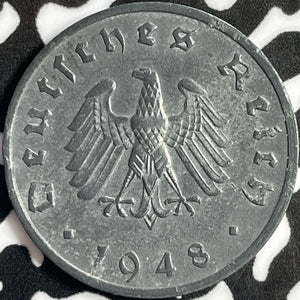 1948-F Germany Allied Occupation 10 Pfennig Lot#D8797 Nice!