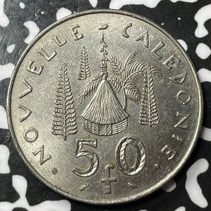 1967 New Caledonia 50 Francs Lot#D8411 High Grade! Beautiful!