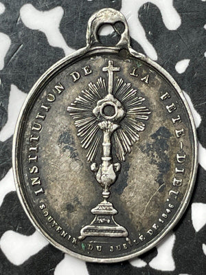 1848 France St. Julienne Religious Medalet Lot#D7350 19x28mm