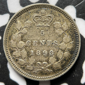 1893 Canada 5 Cents Lot#JM6993 Silver! Nice!
