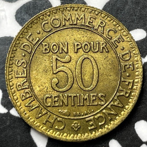 1925 France 50 Centimes Lot#D8367 High Grade! Beautiful!