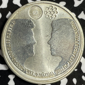 2002 Netherlands 10 Euros Lot#D8722 Large Silver Coin! High Grade! Beautiful!
