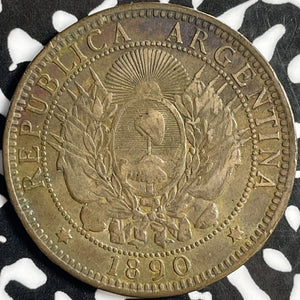 1890 Argentina 2 Centavos Lot#D8614