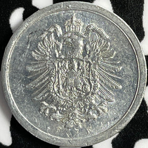 1917-F Germany 1 Pfennig Lot#D8238 High Grade! Beautiful!