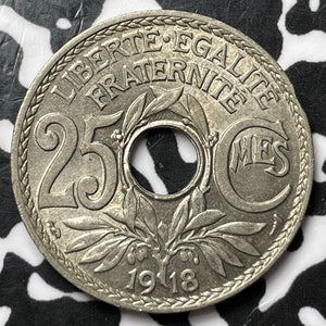 1918 France 25 Centimes Lot#D8381 High Grade! Beautiful!