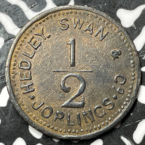 Undated Great Britain Headley Swan & CO. Joplings 1/2 Penny Token Lot#D7474