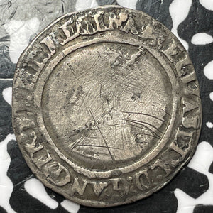 1567 G.B. Elizabeth I 6 Pence Sixpence Lot#JM7011 Silver! Obverse Scratches