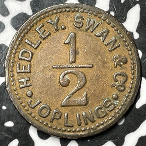 Undated Great Britain Headley Swan & CO. Joplings 1/2 Penny Token Lot#D7474