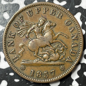 1857 Upper Canada 1 Penny Token Lot#D7970