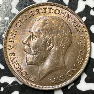 1913 Great Britain 1 Penny Lot#D7449 High Grade! Beautiful!