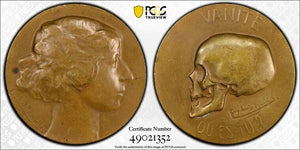 (1912) Belgium Medal By Bremaecker 'On Vanity' PCGS MS62 Lot#GV7131 Nice UNC!