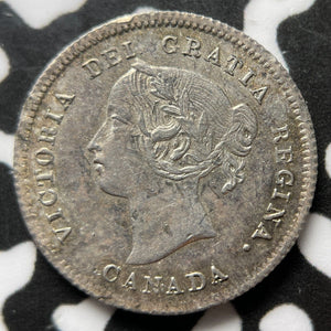 1900 Canada 5 Cents Lot#JM6992 Silver! Beautiful Detail, Obverse Hits. Round '0'