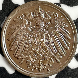 1906-A Germany 1 Pfennig Lot#D8817 High Grade! Beautiful!