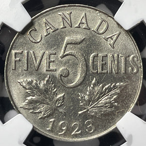 1923 Canada 5 Cents NGC MS63 Lot#G7218 Choice UNC!
