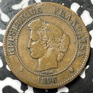 1896-A France 5 Centimes Lot#D8375