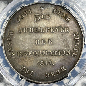 1817 Germany Frankfurt Reformation 300th Ann. 2 Ducat Medal PCGS MS62 Lot#G7167