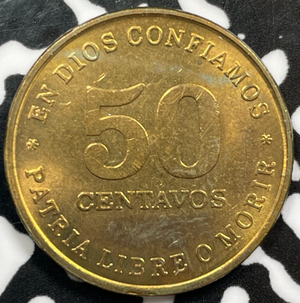 1987 Nicaragua 50 Centavos Lot#D8539 High Grade! Beautiful!