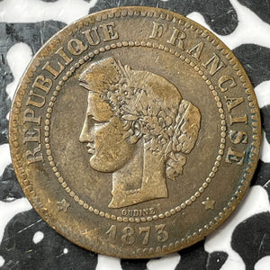 1873-A France 5 Centimes Lot#D8372