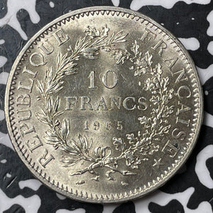 1965 France 10 Francs Lot#D7077 Large Silver Coin! High Grade! Beautiful!