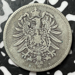 1874-B Germany 1 Mark Lot#D7608 Silver!