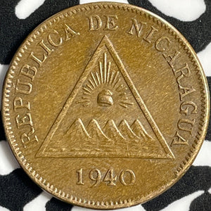1940 Nicaragua 1 Centavo Lot#D8650 Nice!