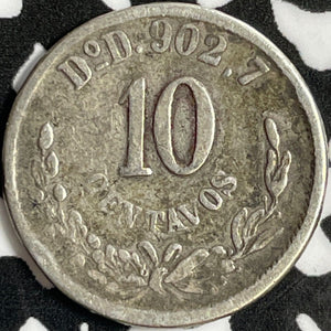 1894-Do D Mexico 10 Centavos Lot#D8831 Silver!