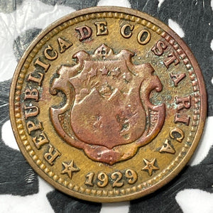 1929 Costa Rica 5 Centimos Lot#D7669