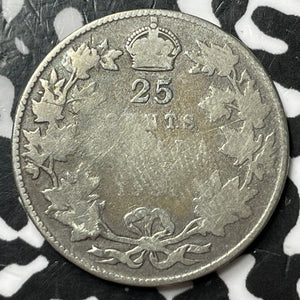1931 Canada 25 Cents Lot#D7799 Silver! Cleaned