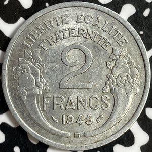 1945-B France 2 Francs Lot#D8337
