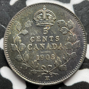 1903-H Canada 5 Cents Lot#JM6976 Silver! Nice!