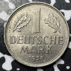 1958-F West Germany 1 Mark Lot#D7515 Nice! Better Date