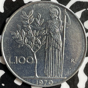 1970 Italy 100 Lire Lot#D8171 High Grade! Beautiful!