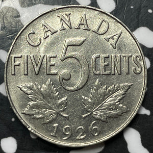 1926 Canada 5 Cents Lot#JM6295 Nice! Key Date!