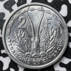 1948 Cameroon 2 Francs Lot#D8398 High Grade! Beautiful!