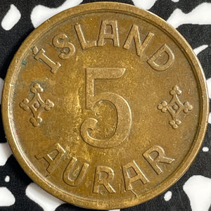 1926 Iceland 5 Aurar Lot#D8633