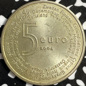 2004 Netherlands 5 Euros Lot#D8721 Silver! High Grade! Beautiful! KM#252
