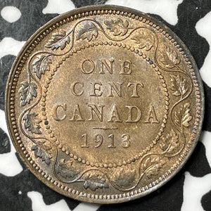 1913 Canada Large Cent Lot#D7453 Beautiful Detail, Obverse Spot