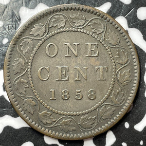 1858 Canada Large Cent Lot#JM6989 Key Date, Obverse Scratch